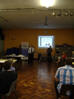 The group learning about cases involving millions of pounds solved by the Financial Investigation Unit