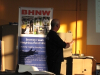 Bill doing shadow puppets - we think it's a rabbit