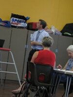 Mark Pullen (South Glos Trading Standards) explaining what services are available to residents