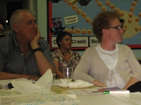 Barry and Julie listening carefully, and a Jill Crocker spotted in the background